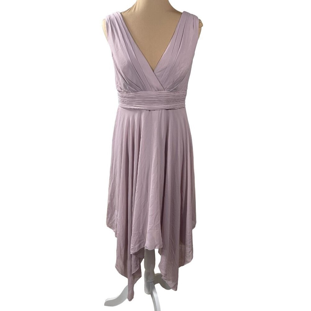 New Ever Pretty Chiffon Irregular Hem Party Bridesmaid Dress Lilac Size 10
